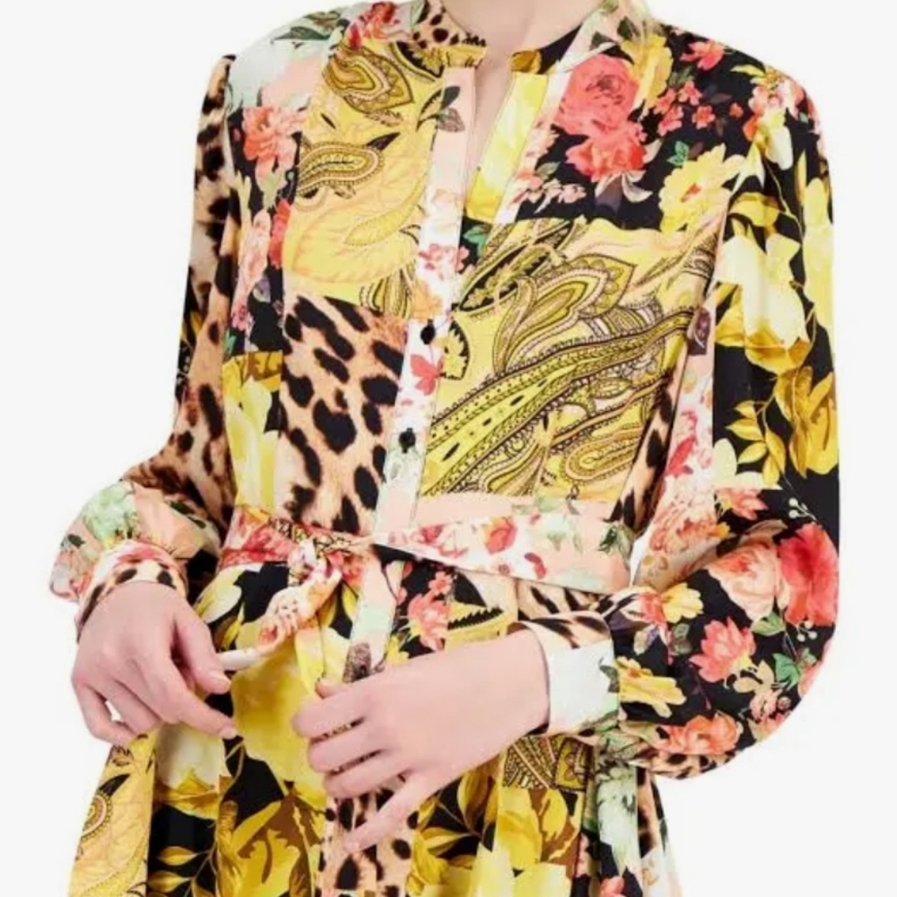INC Patchwork Print Maxi Dress